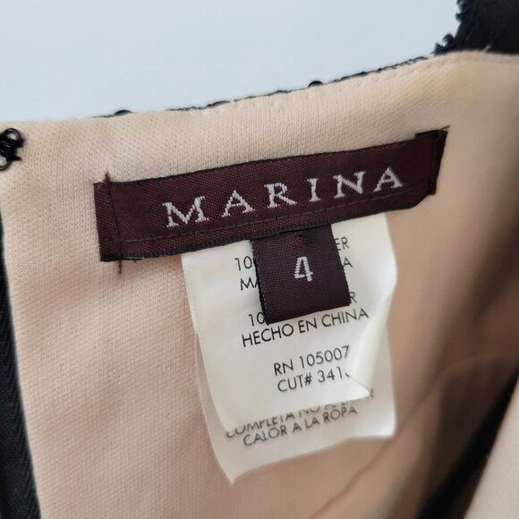 Marina Y2K Lace Beaded Formal Maxi Evening Gown Size 4  Dark Fairy Whimsigoth - Picture 10 of 14